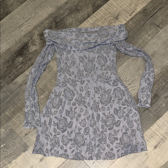 Wild Fable Off-Shoulder grey Mini Dress - Picture 6 of 7